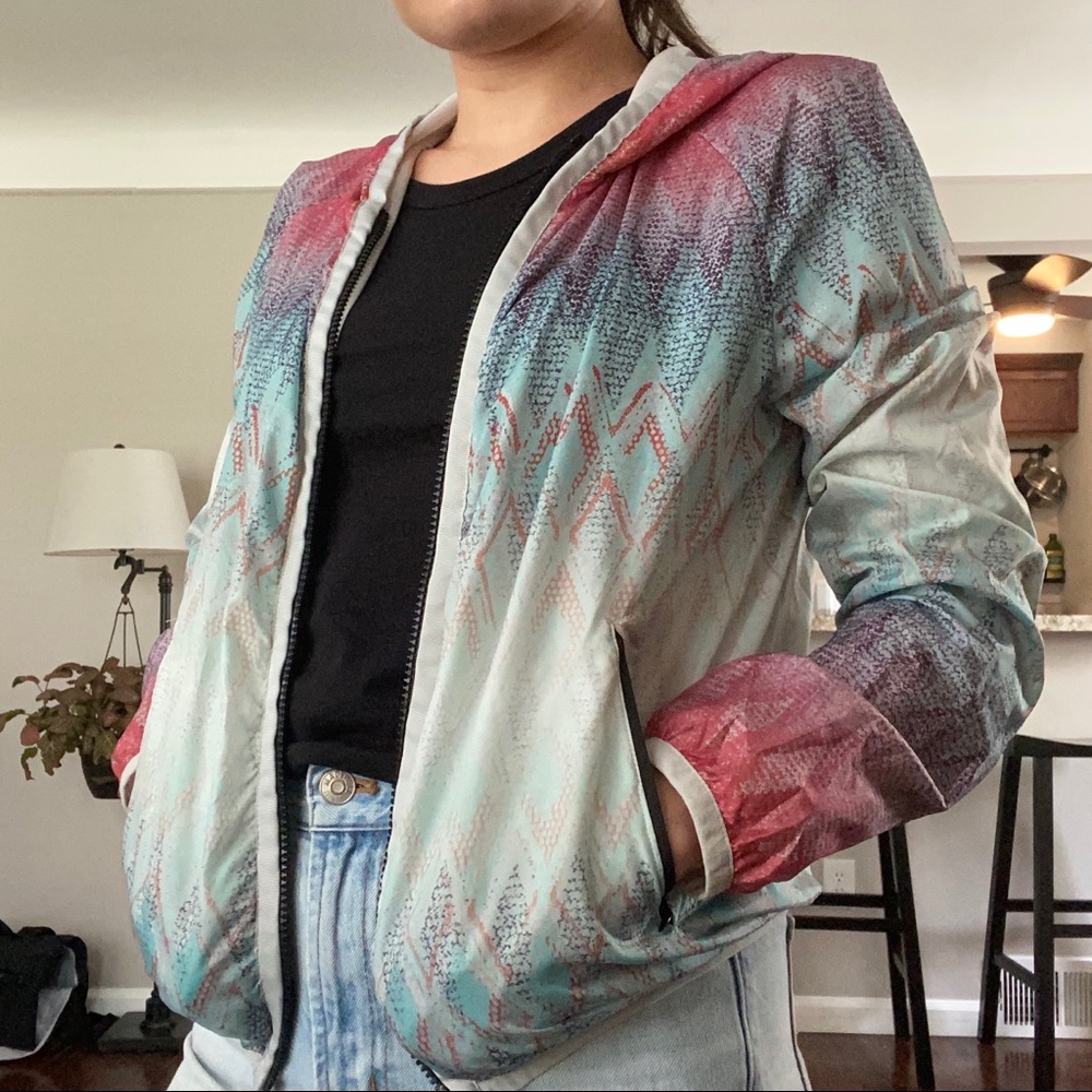 Patterned Windbreaker